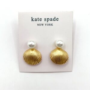 Kate Spade clam and pearl earrings